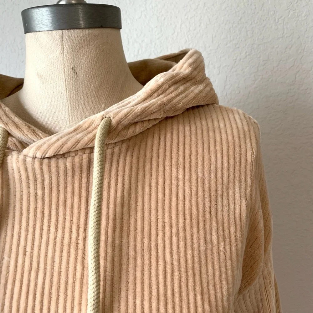 Current Air Tan Ribbed Hoodie - Picture 3 of 8